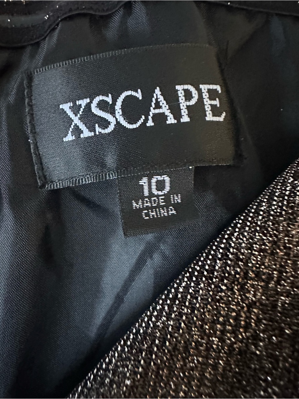Xscape Copper Glitter Off-the-Shoulder Gown - Picture 4 of 5